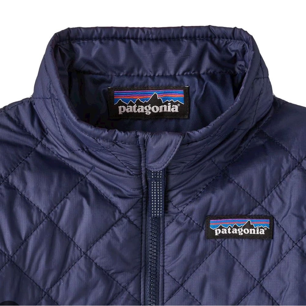 Patagonia Kids Nano Puff Brick Quilted Insulated Jacket Navy blue